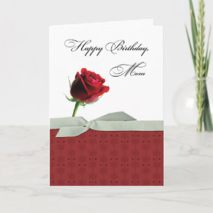Tarjeta Nacimiento de mamá Hermosa Rosa Única