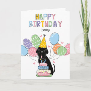 Tarjeta Nacimiento de Mastiff Napolitano Negro