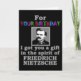 Tarjeta Nacimiento de Nietzsche Humor