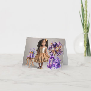 Tarjeta Nacimiento de Niña de Raza Mixta