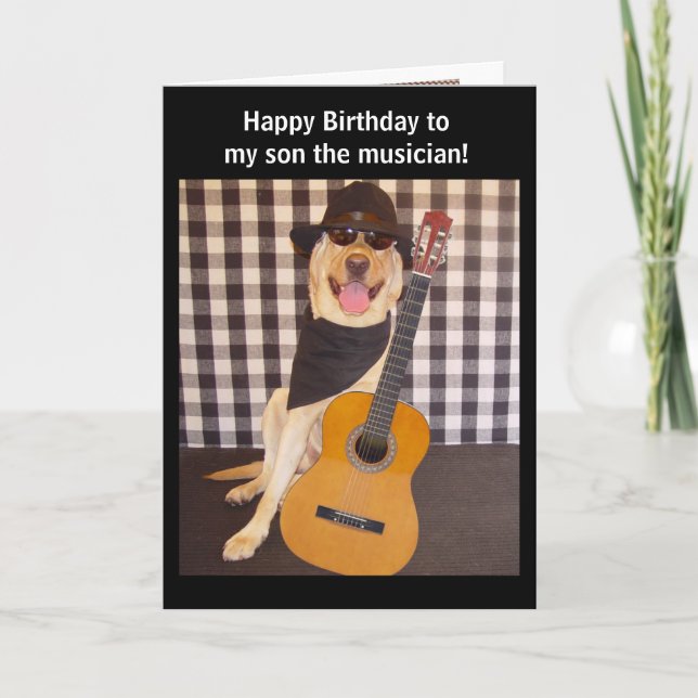 Tarjeta Nacimiento de un músico de personalizable (Anverso)