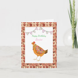 Tarjeta Nacimiento de un Personalizado de Pollo Cuto al Es