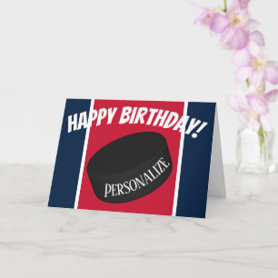 Tarjeta Nacimiento del personalizado de la pista de hockey