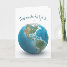 Tarjeta Nacimiento del planeta azul en la Tierra