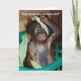 Tarjeta Nacimiento divertido Bebé Orangutan