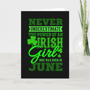 Tarjeta NACIMIENTO EN JUNIO NACIMIENTO: Madre Chica irland