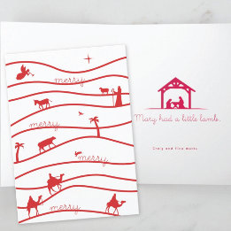 Tarjeta Nacimiento Escena Cristiano Navidad