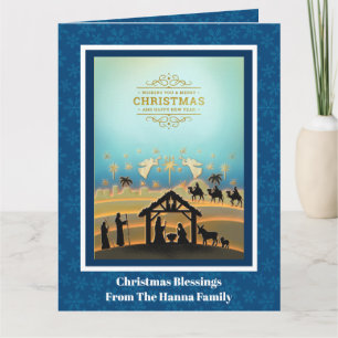 Tarjeta Nacimiento "Feliz Navidad y Próspero Año Nuevo"