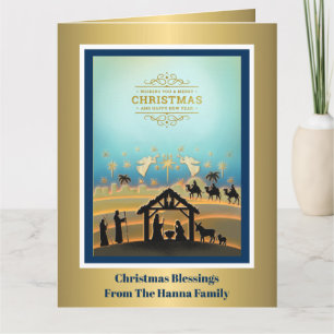 Tarjeta Nacimiento "Feliz Navidad y Próspero Año Nuevo"