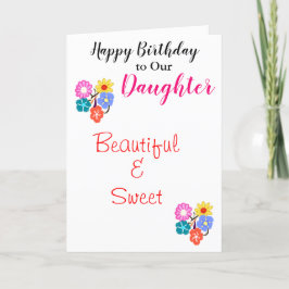 Tarjeta Nacimiento Hija Bonito Flores