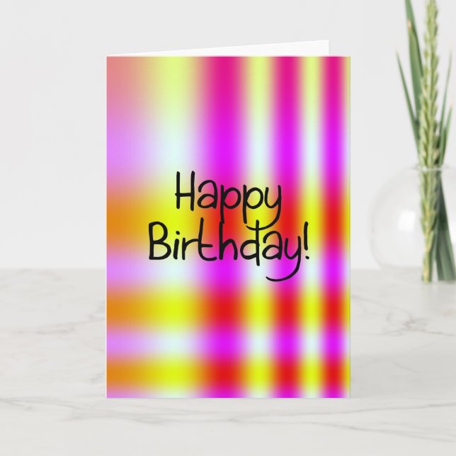 Tarjeta Nacimiento Neon Pink y Amarillo (Anverso)