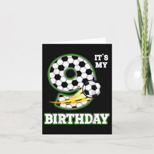 Tarjeta Nacimiento Niño Tees 9 Soccer Es Mi Noveno Nacimie
