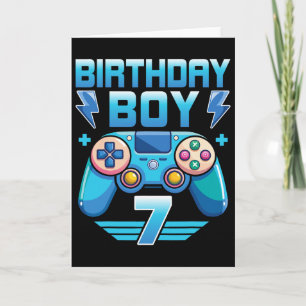 Tarjeta Nacimiento Niño Video Gamer Séptima Fiesta de Cump