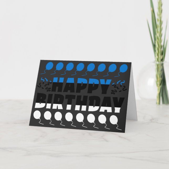 Tarjeta Nacimiento patriótico de la bandera de Estonia (Anverso)