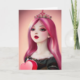 Tarjeta Nacimiento personalizado de la princesa rosa bonit