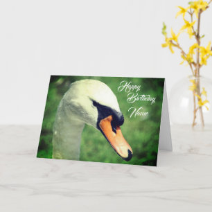 Tarjeta Nacimiento personalizado de Regal Swan