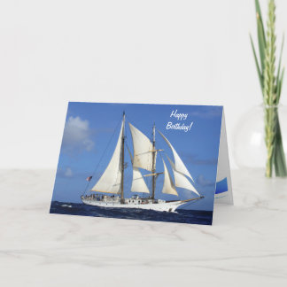 Tarjeta Nacimiento Sailboat SSV Robert C. Seamans