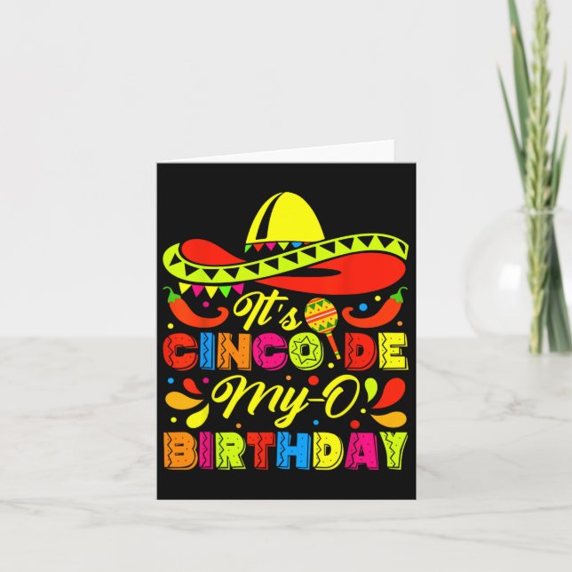 Tarjeta Nació cinco cumpleaños de mi Fiesta mexicana (Anverso)