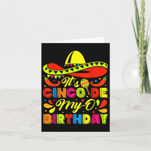 Tarjeta Nació cinco cumpleaños de mi Fiesta mexicana