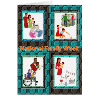 Tarjeta nacional de la semana de la familia