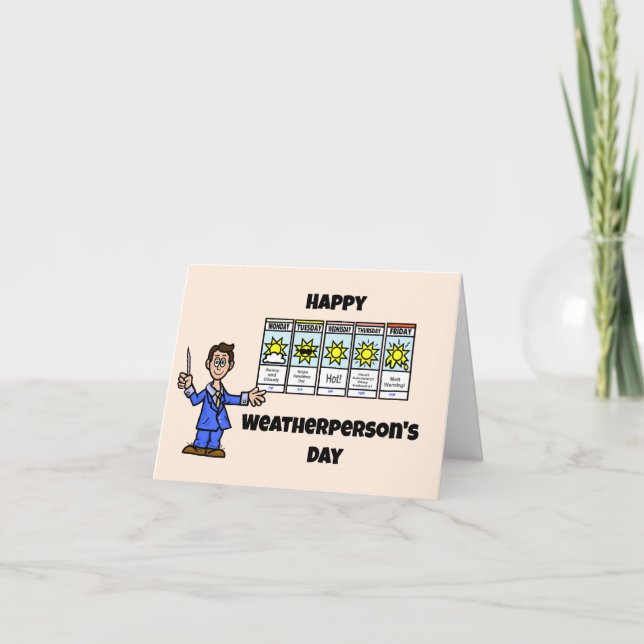 Tarjeta nacional del día del meteorólogo - hombre (Anverso)