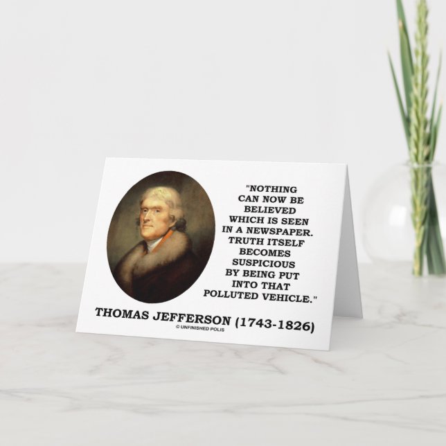 Tarjeta Nada Creído Visto En Una Cita De Verdad De Un Peri (Anverso)