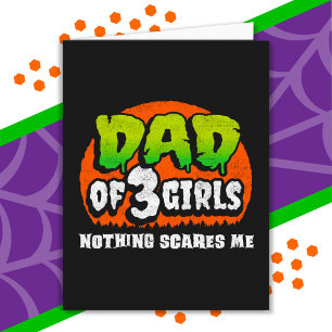 Tarjeta Nada de Halloween divertido me asusta papá de 3 Ch