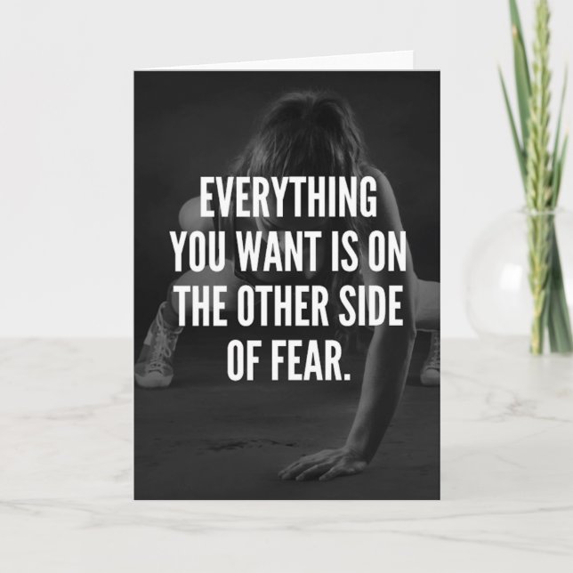 Tarjeta NADA DE MIEDO - Motivación del entrenamiento femen (Anverso)