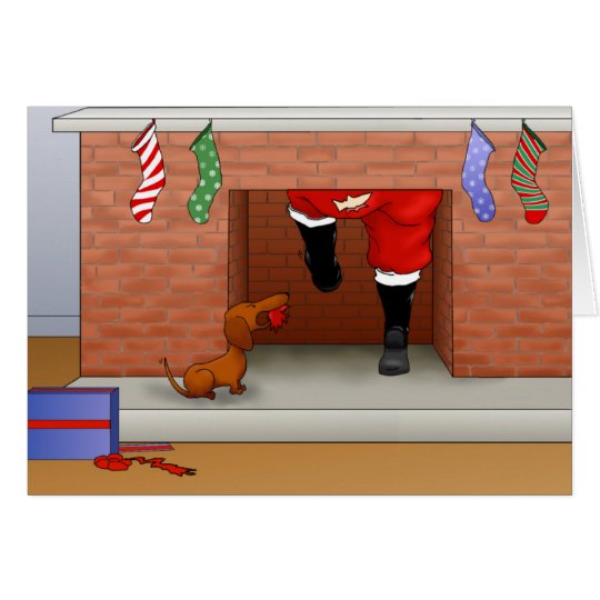 Tarjeta Nada empalma el navidad de un Doxie