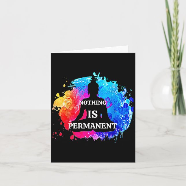 Tarjeta Nada Es Budismo Permanente Meditación Budista Qu (Anverso)