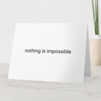 Tarjeta Nada es imposible texto sin formato