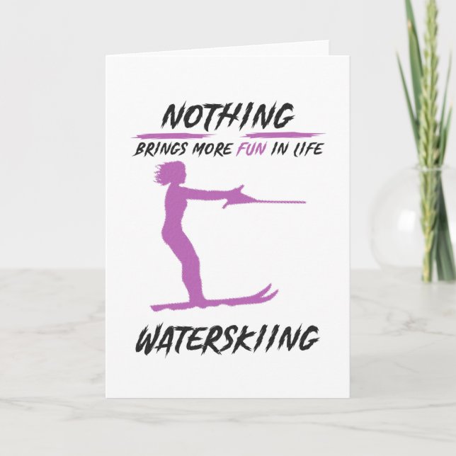 Tarjeta Nada Es Más Divertido Que Esquiar Agua (Anverso)