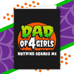 Tarjeta Nada gracioso de Halloween me asusta papá de 4 Chi