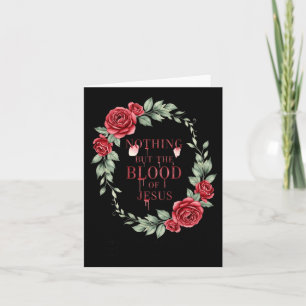 Tarjeta Nada Más Que Sangre Versículo Bíblico Cristiano Je