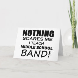 Tarjeta Nada me asusta banda de escuela secundaria