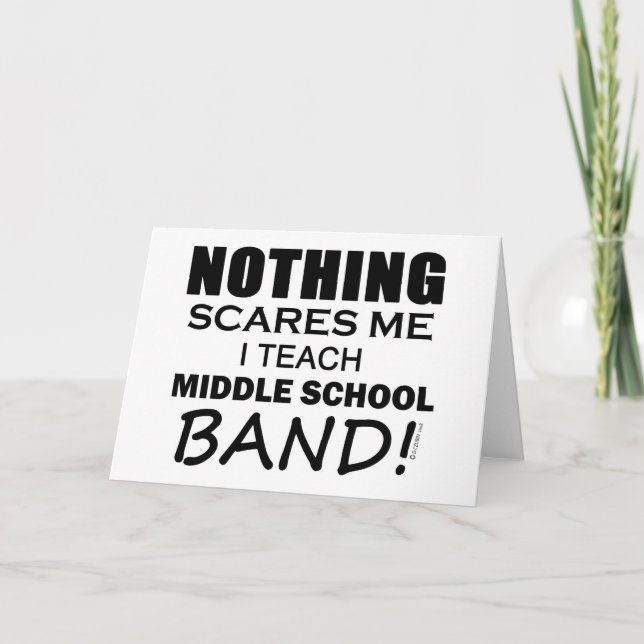 Tarjeta Nada me asusta banda de escuela secundaria (Anverso)