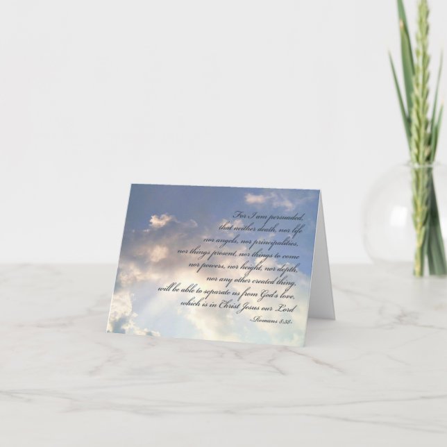 Tarjeta Nada puede separarnos del amor de Dios, el hospici (Anverso)