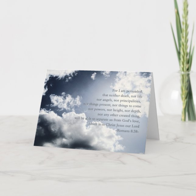Tarjeta Nada puede separarnos del amor de dios, hospicio, (Anverso)
