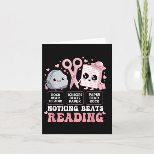 Tarjeta Nada supera a leer libro de rock bibliotecario Sc