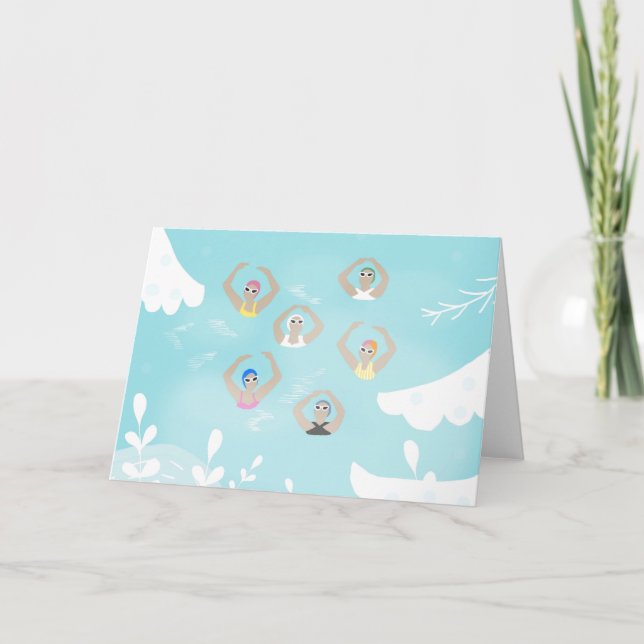 Tarjeta Nadadores artísticos | Natación artística en invie (Anverso)