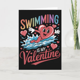 Tarjeta Nadar Es Mi Día De San Valentín Corazón Amor Nadar