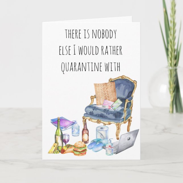 Tarjeta Nadie con quien prefiera estar en cuarentena tiene (Anverso)