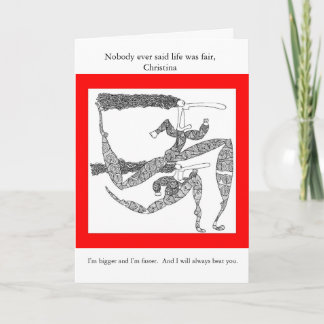 Tarjeta Nadie dijo nunca que la vida era justa, Chris…