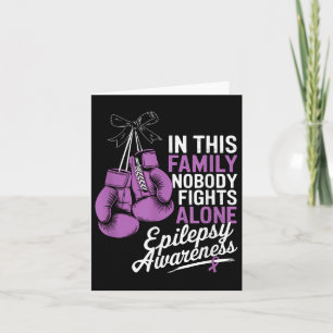 Tarjeta Nadie lucha solo Boxeo Conciencia de epilepsia Púr