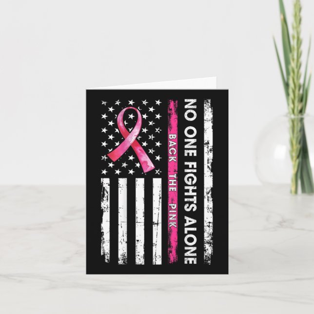 Tarjeta Nadie lucha solo contra el cáncer de mama Ck The P (Anverso)