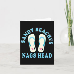 Tarjeta Nags Head Vacation Sandy Beaches I Heart Flip Flop