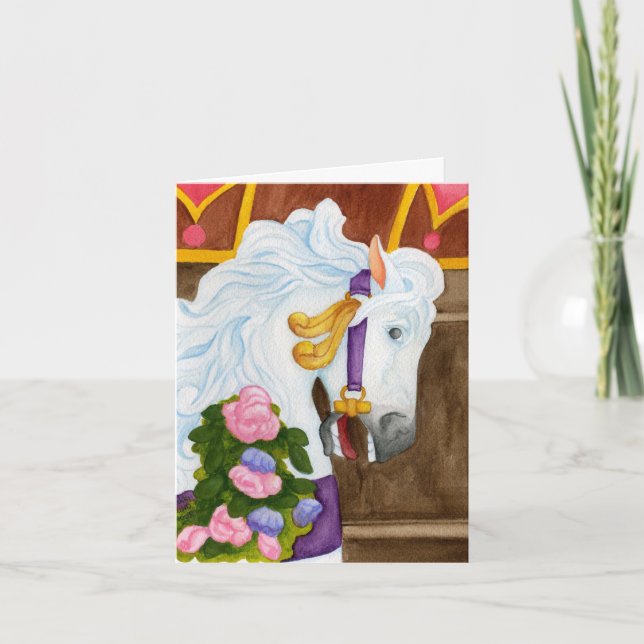 Tarjeta Najira Carousel Horse Note Card (Anverso)