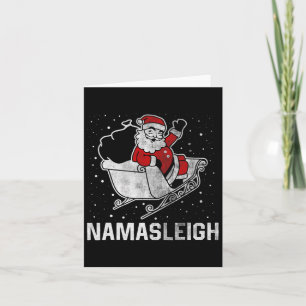 Tarjeta Namasleigh Reno de Santa Claus Enviando Regalos 