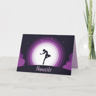 Tarjeta Namaste Cita Gracias Bailarina Bailarina Luna