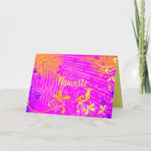 Tarjeta Namaste Cita Gracias Primavera Floral Tropical